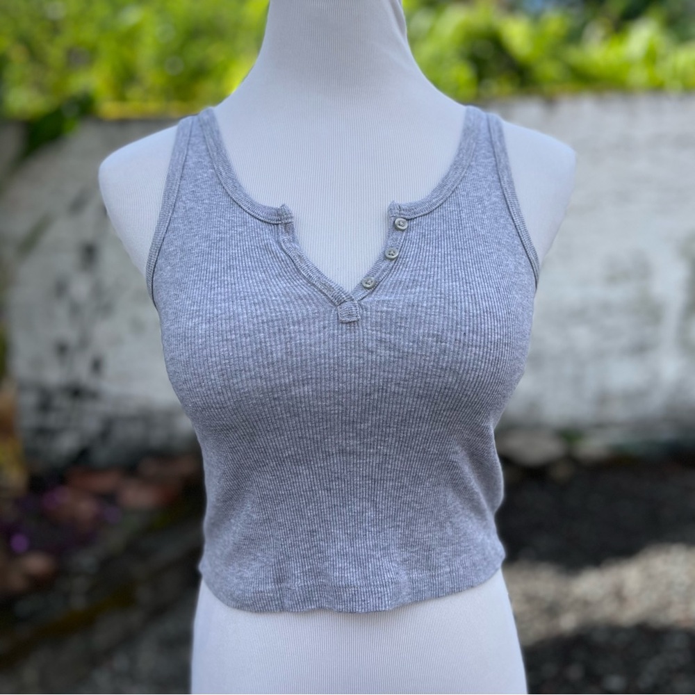 Brandy Melville Gray Crop Top